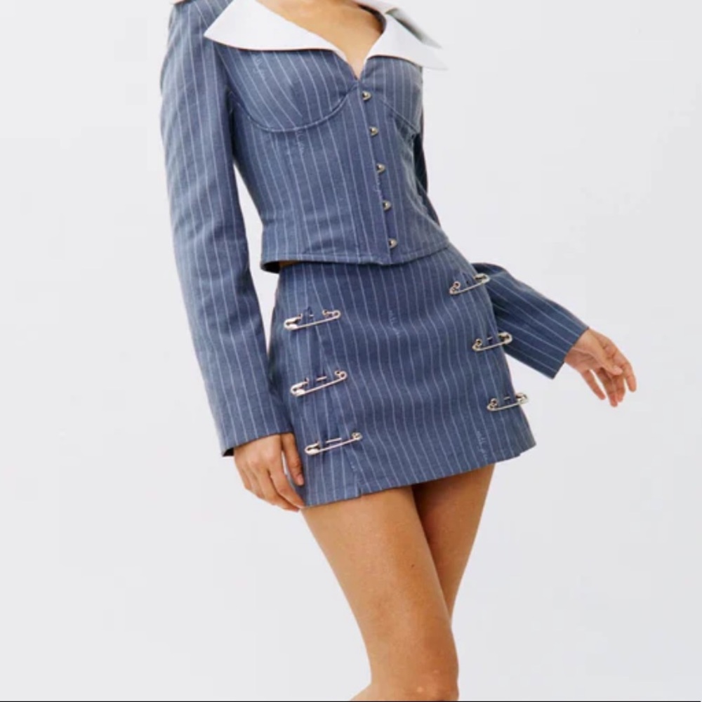 With Jean Safety Mini Skirt